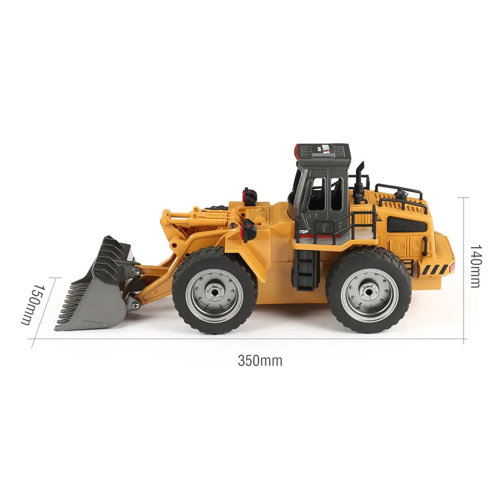 Горячая HUINA 1520 RC металлический бульдозер 6CH 1/18 2,4 GHz RTR фронтальный погрузчик Инженерная игрушка с дистанционным управлением строительный трактор