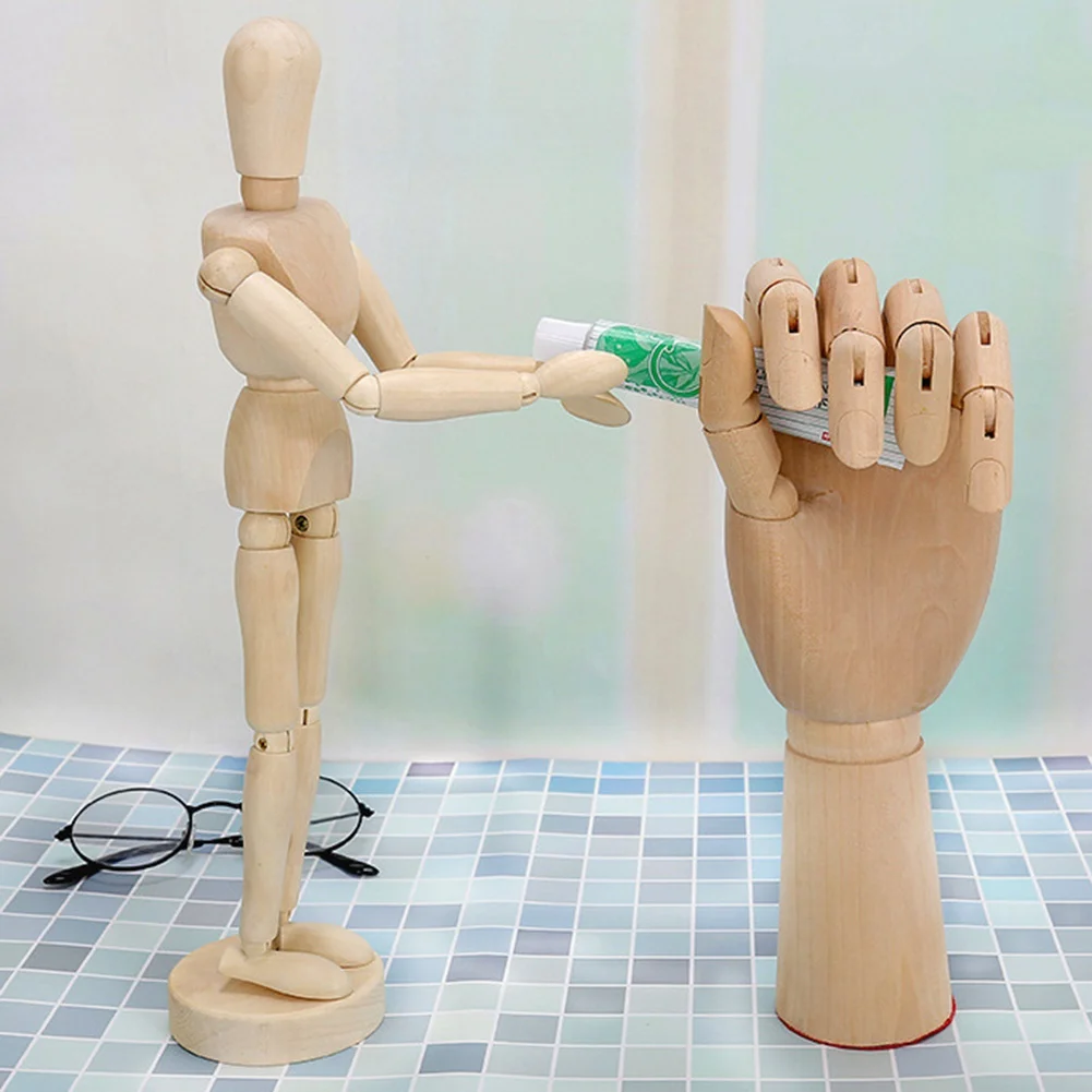 Искусственный деревянный мужской манекен с подвижными конечностями bjd искусство