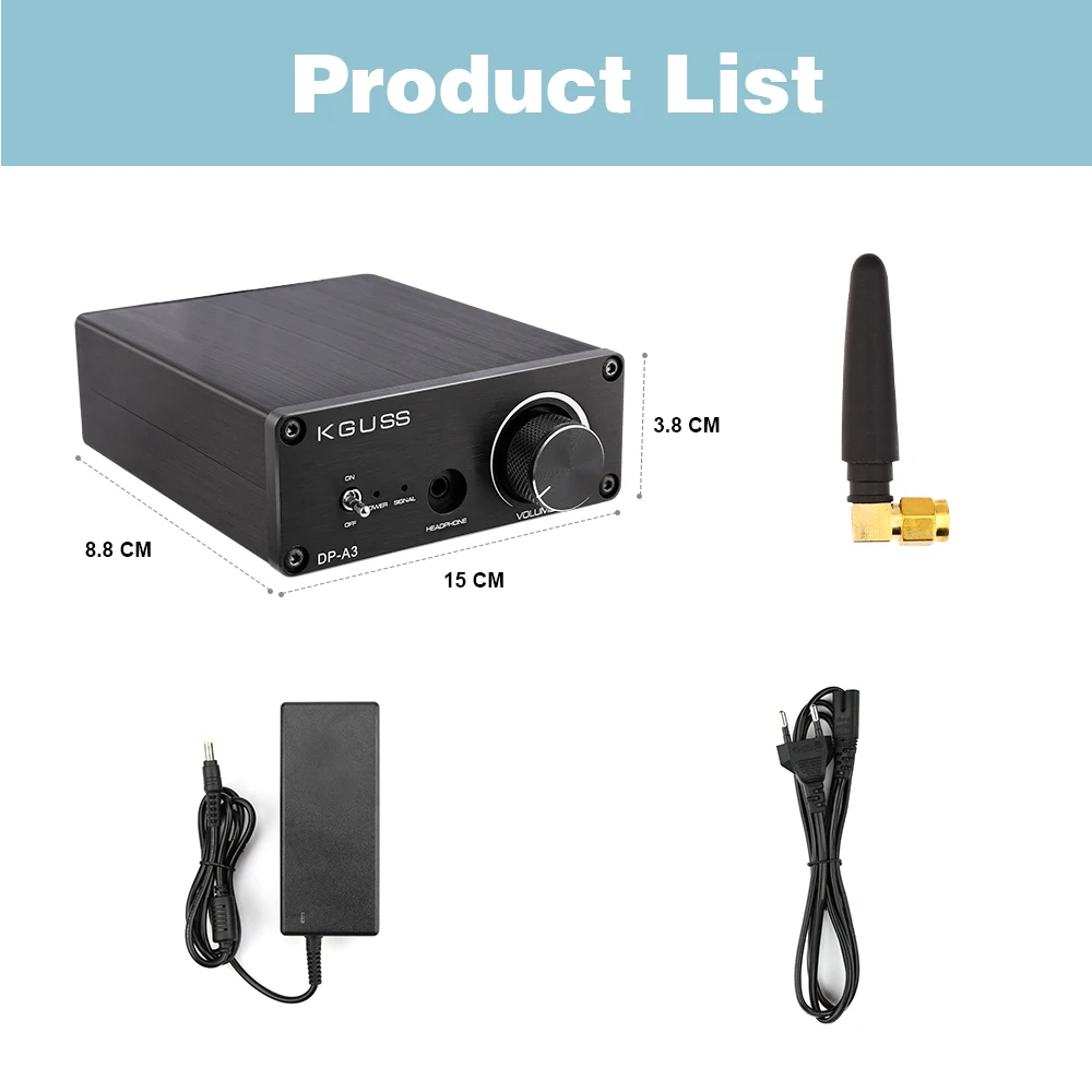 KGUSS DP-A3 TPA3250 Class D HIFI QCC5125 Bluetooth 5 0 усилитель мощности платы Hi-Fi цифровой 100 Вт + LDAC APTX |