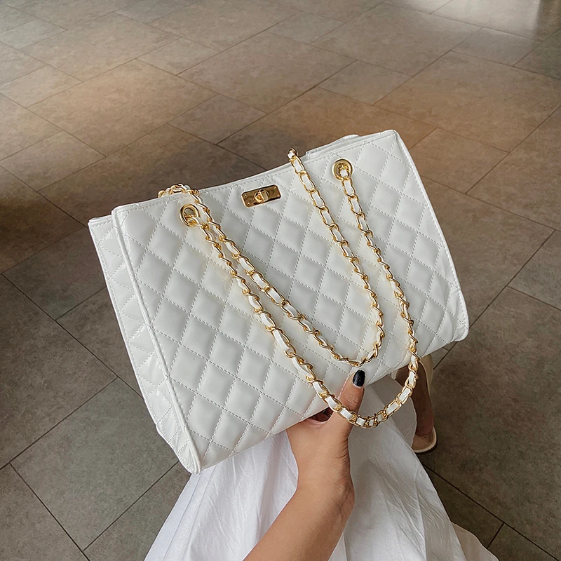 

Fashion Quality PU Leather Large Bags For Women High Capacity Crossbody Shoulder HandbagTravel Cross Body Bag Lattice Totes Bag