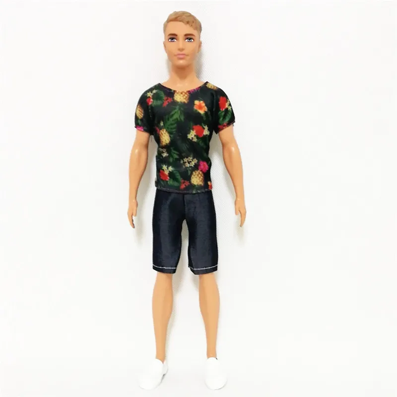 Костюм для куклы Барби Ken The Boy Friend Гавайская футболка черные штаны аксессуары