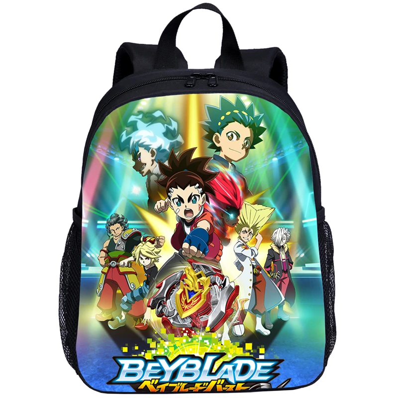Новая мультяшная школьная сумка для мальчиков, сумка на плечо, мода: Beyblade Burst, школьный рюкзак для маленьких детей, дорожная посылка для детей 6-10 лет - Цвет: Зеленый