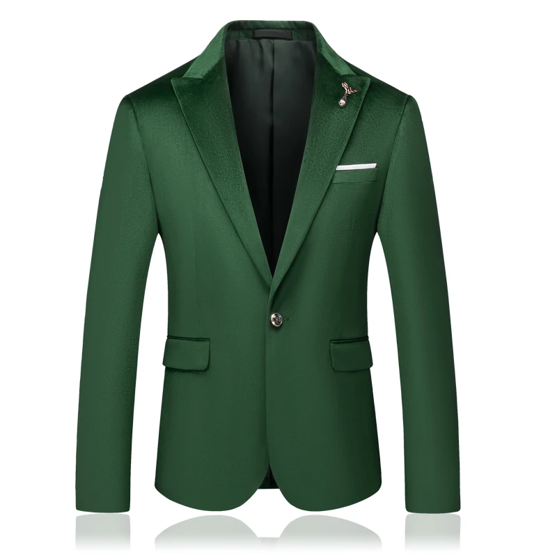 

Great Quality Men's Blazer Jacket Solid Business one Button Men Suit Jacket Slim Fit blazer 5xl 9028