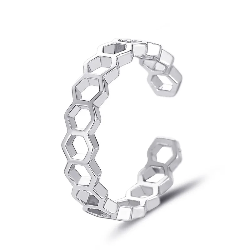 Крошечные Изящные сотовые кольца из нержавеющей стали круглое кольцо женские