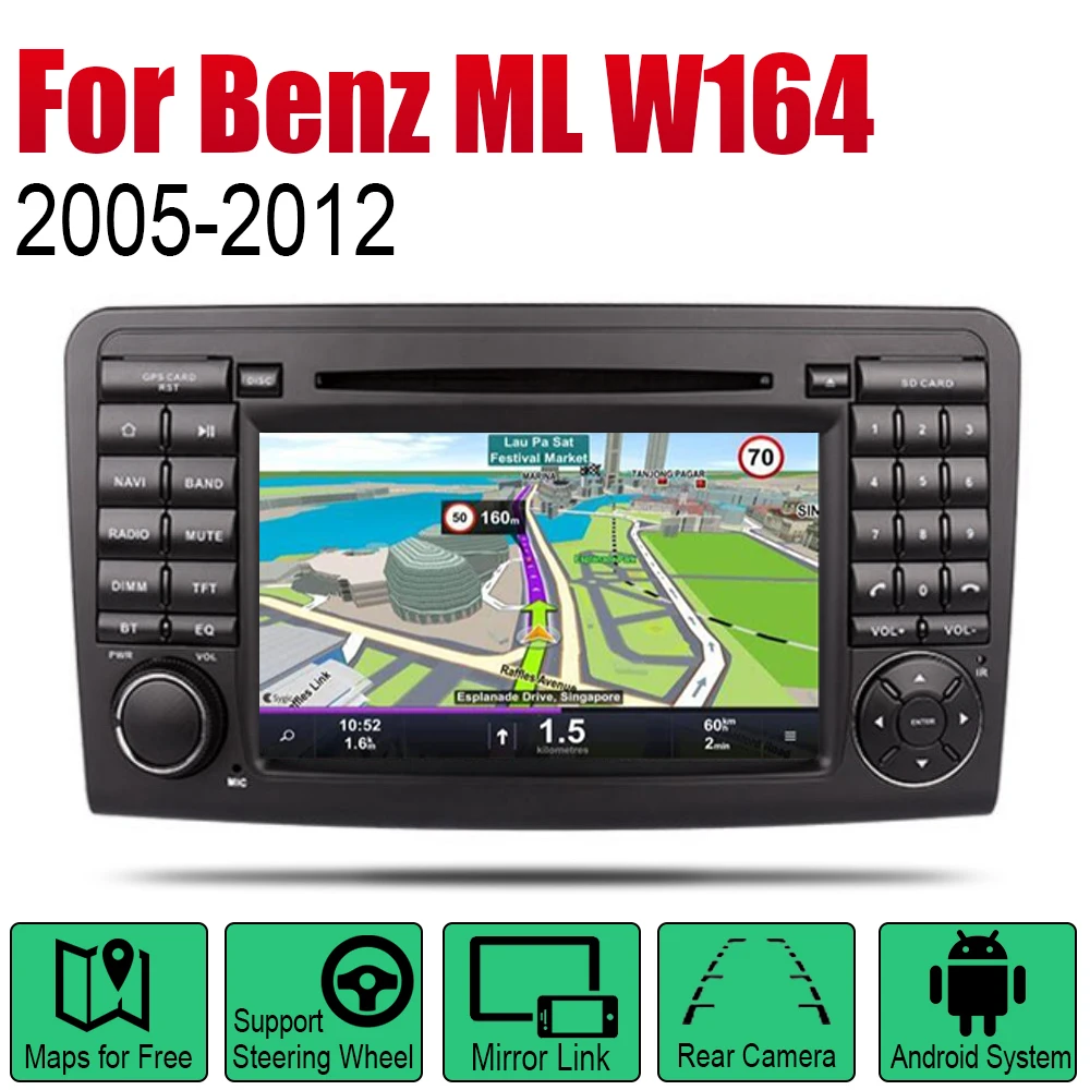 Для Mercedes Benz ML Class W164 2005 ~ 2012 NTG Авто DVD плеер GPS навигация автомобиля Android