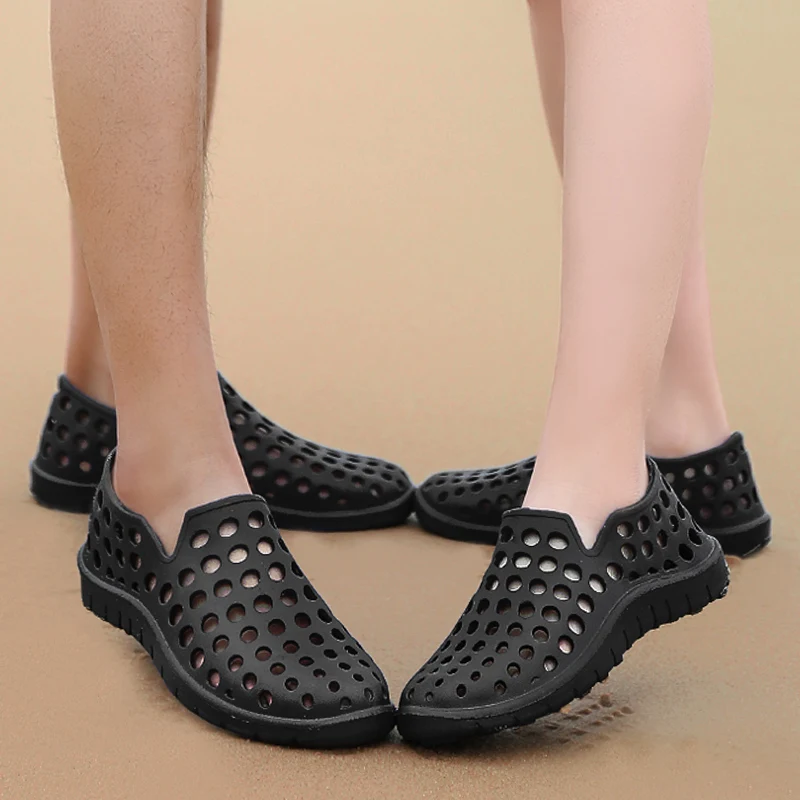 Мужские летние пляжные сандалии дышащие шлепанцы на плоской подошве уличные