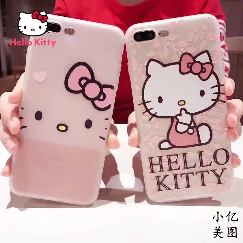 

Hello Kitty for IPhone 6S/7/8P/X/XR/XS/XSMAX/11/12Pro/12mini Girl Cute Frosted Cartoon Silicone Phone