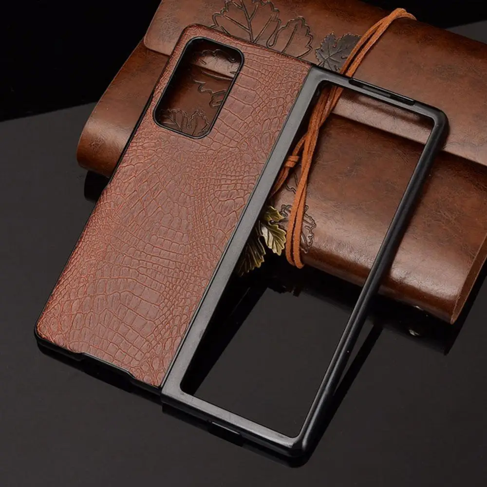 

For Samsung Galaxy Z Fold 2 Case Luxury Crocodile pattern Z Fold2 PU For Samsung Galaxy Z Fold2 5G 7.6" Case leather Case ZFold2