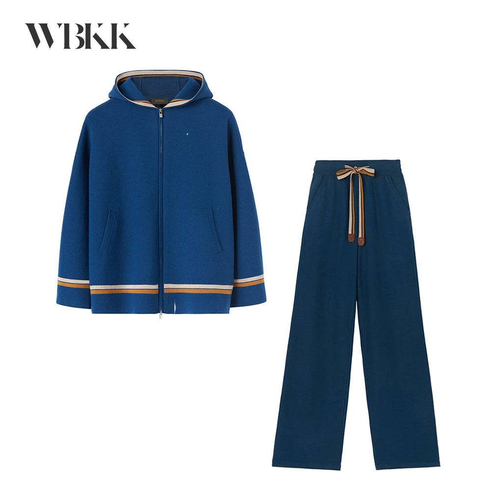 

WBKK 21FW New Women's Blue Jacket Pants Set #wfmd2649