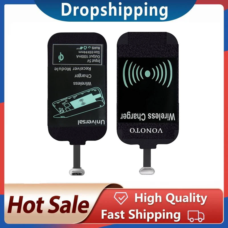 Универсальное беспроводное зарядное устройство Qi приемник адаптер для быстрой