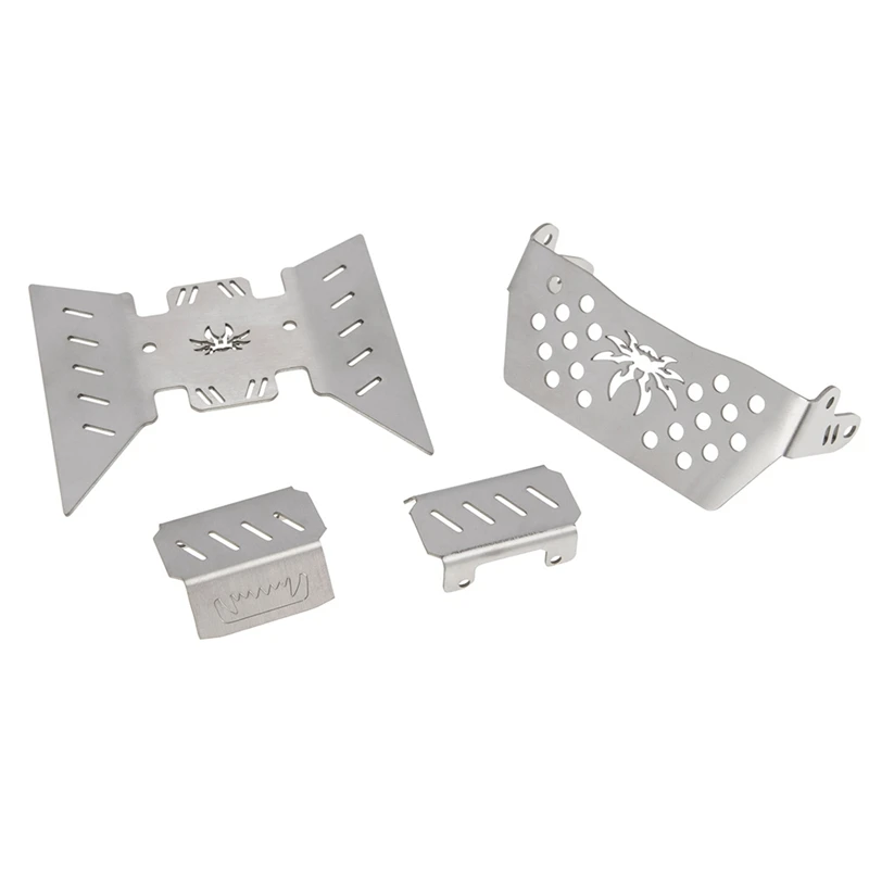 

5PCS Stainless Steel Chassis Armor Axle Protector Skid Plate for RC Crawler Axial SCX10 III AXI03007 Upgrade Parts