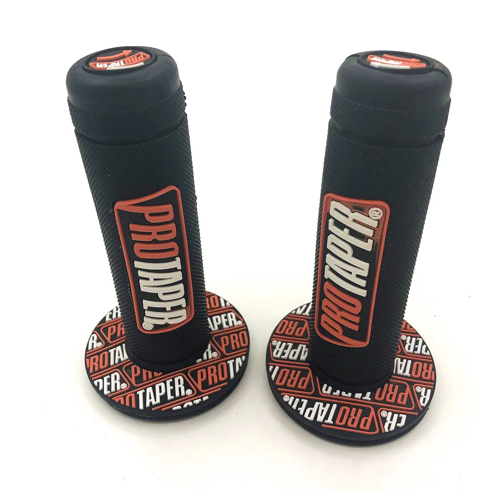 Orange Рукоятка Pro taper для мотоцикла, высокое качество, Protaper, Dirt Pit Bike, для мотокросса, 7/8 дюймов, руль, резиновый гель, рукоятки, Тормозные ручки - Цвет: Orange