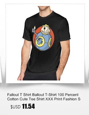 Fallout футболка FALLOUT, хлопковая футболка с коротким рукавом, графический Рисунок, 4xl, Мужская потрясающая Повседневная футболка