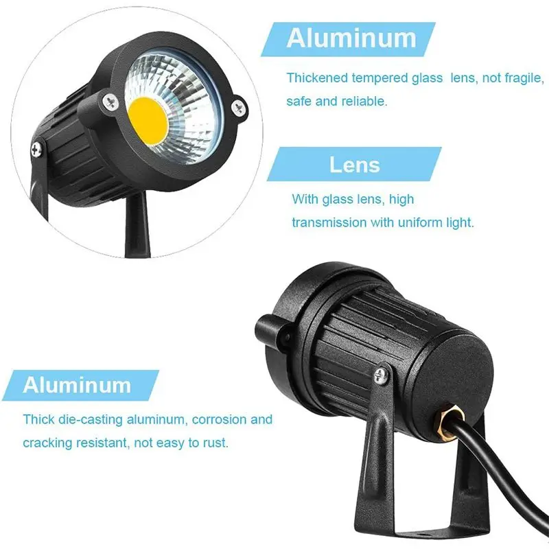 1/2/4 шт. светодиодный COB светильник для сада 9 Вт