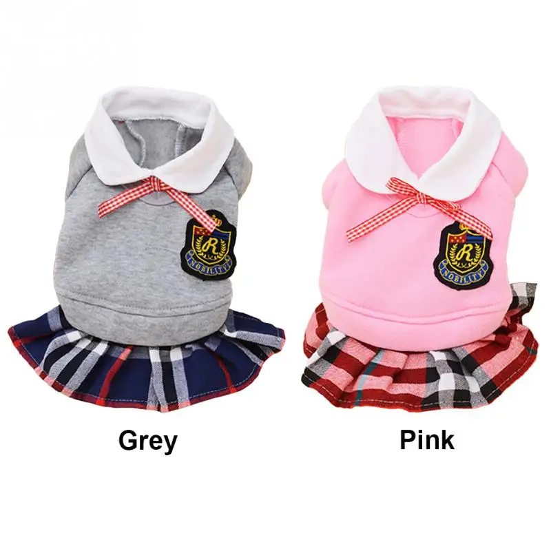 Одежда для собак Полосатое платье милая хлопковая смесь модные вечерние