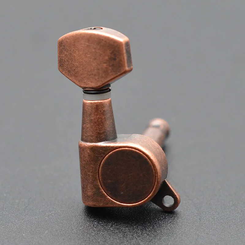 6 stücke kleine platz tasten versiegelt bronze gitarre tuning peg locking maschine kopf für akustische elektrische gitarre guitarra zubeh
