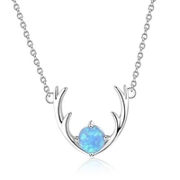 cute reindeer antler pendant women necklace jewelry fashion women wedding chain on the neck christmas gifts