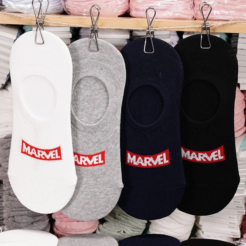 Носки Marvel тапочки женские не показывают носки Нескользящие невидимые GG удобные