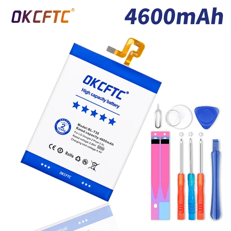 

BL-T35 4600mAh Replacement Battery For LG Google2 Google 2 Pixel 2 XL Pixel2 BL T35 BLT35 Mobile phone Batteries+Tools