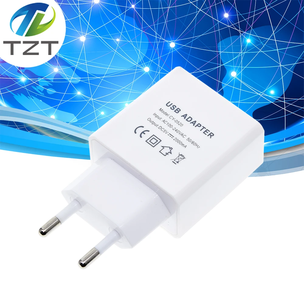 Штепсельная Вилка европейского стандарта 5V 2A Dual USB универсальный мобильный