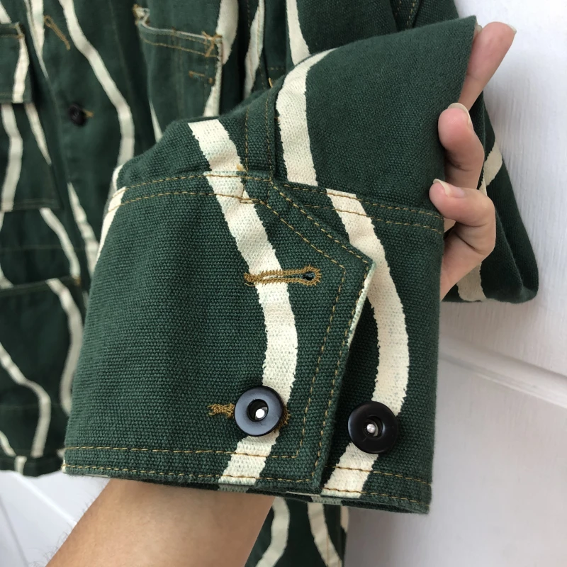 

Kapital brand Men's Clothe Suit Worksuit Autumn Winter 1:1High Quality Office Casual Ripple Suitclothe Cotton Canvas WorkSuits