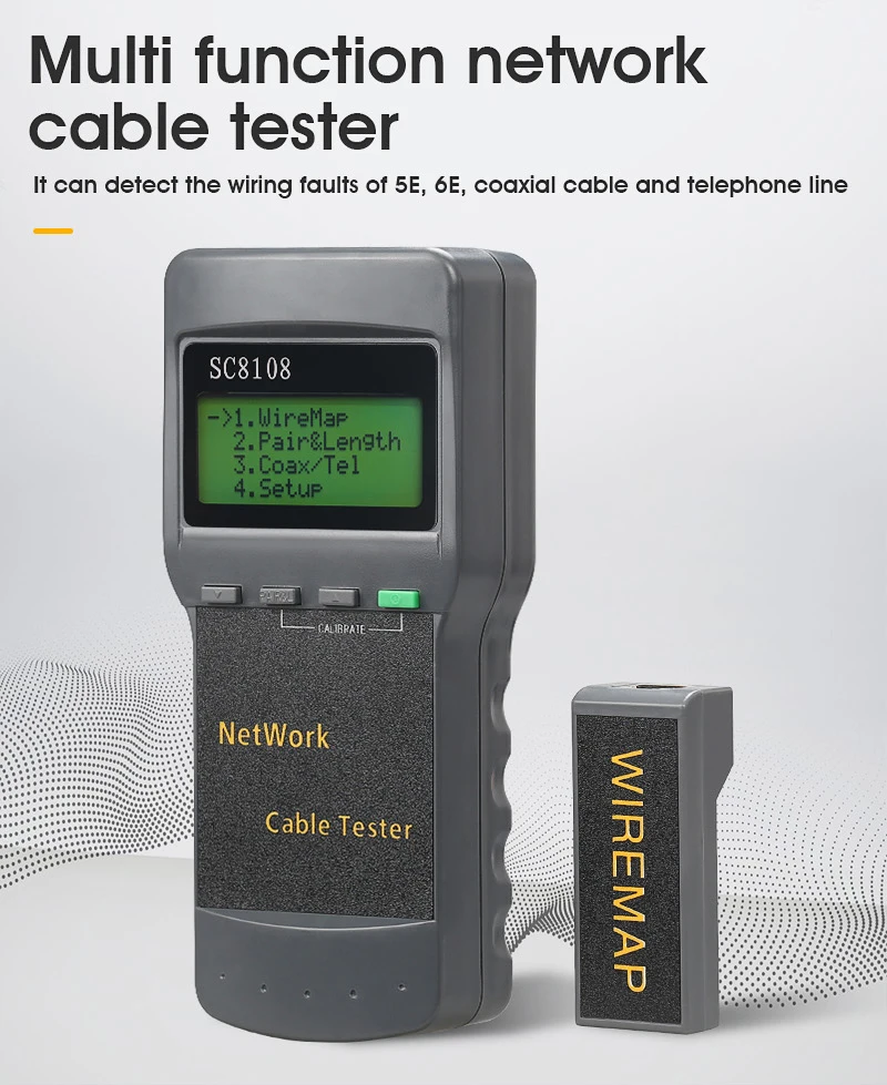 Портативный беспроводной сетевой тестер SC8108 с ЖК-дисплеем Измеритель и Тестер