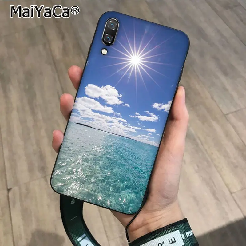 MaiYaCa Clean Sea blue Sky beach TPU Soft Silicone Phone Cover for Huawei P10 plus 20 pro P20 lite mate9 10 honor view10 | Мобильные