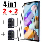 Закаленное стекло 4 в 1 для Samsung A72, A52, A42, A32, зеркальная защита экрана, стекло для объектива на Galaxy A51, A71, A51, A71, M51, M31S