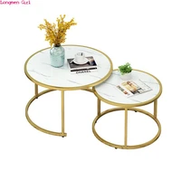 coffee table living room furniture side table black nordic luxury marble metal table 80x60cm small dining table round low table