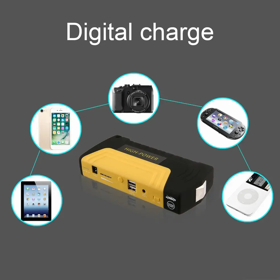AU Plug USB портативный автомобильный двигатель стартер для автомобиля аварийное зарядное устройство Booster power Bank Аккумулятор с воздушным насосом