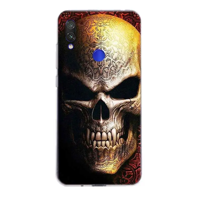 Цвет Череп силиконовый чехол для спортивной камеры Xiao mi Red Note 7 6 Pro 5 4 4X K20 7A Y3 S2 5A 6A Xio