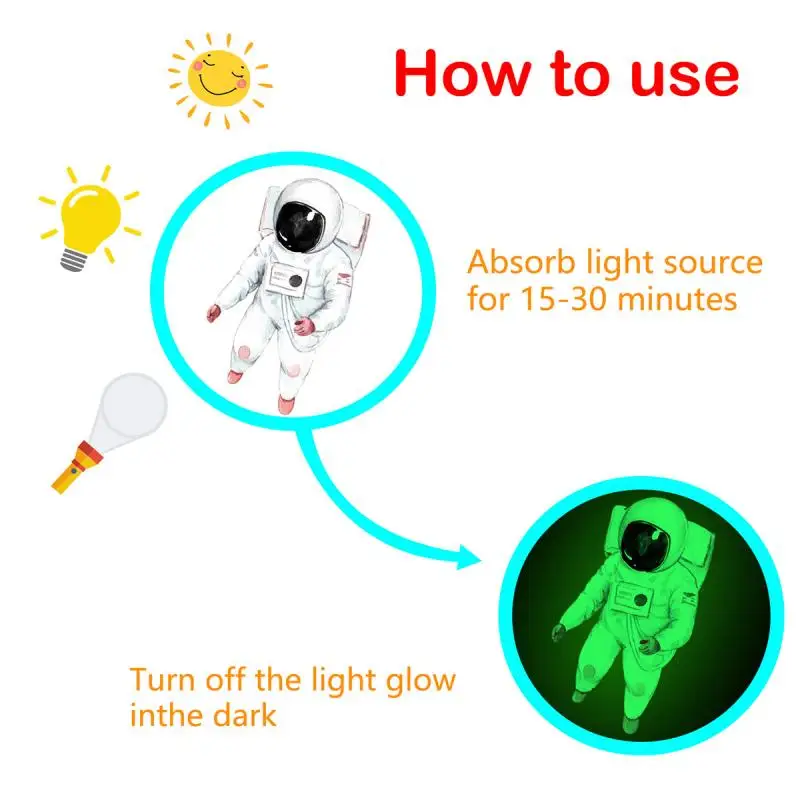 

849PCS Fluorescent Stickers Luminous Stars Moon Solar System Planet Home Decoration Wall Stickers Bedroom Children's Room