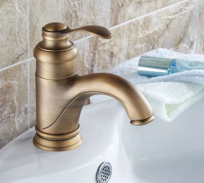 Vintage Retro Antique Brass Bathroom Vessel Sink Basin Mixer Tap Faucet One Hole Single Handle mnf051 | Обустройство дома