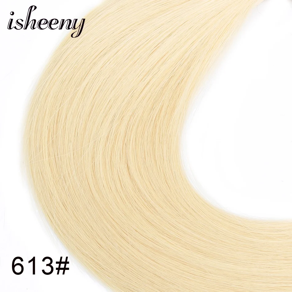 #613 Isheeny 1" 18" 2" Remy fusion волосы для наращивания прямые 25 прядей для ногтей u-образные человеческие волосы 11 цветов - Цвет: #613