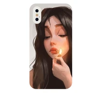 hand painted youthful vigor beautiful girl smartphone case for xiaomi 9 10 11 pro lite ultra redmi k30 40 pro note 10 back cover