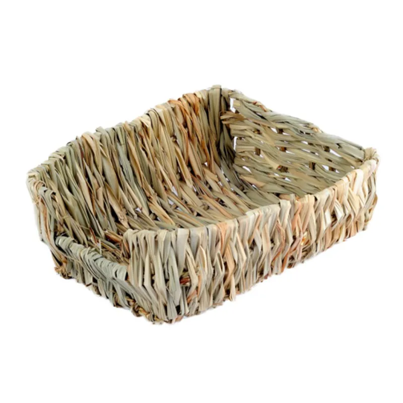 Домашняя трава тканая клетка для кролика морская свинка желтый питомец ручная