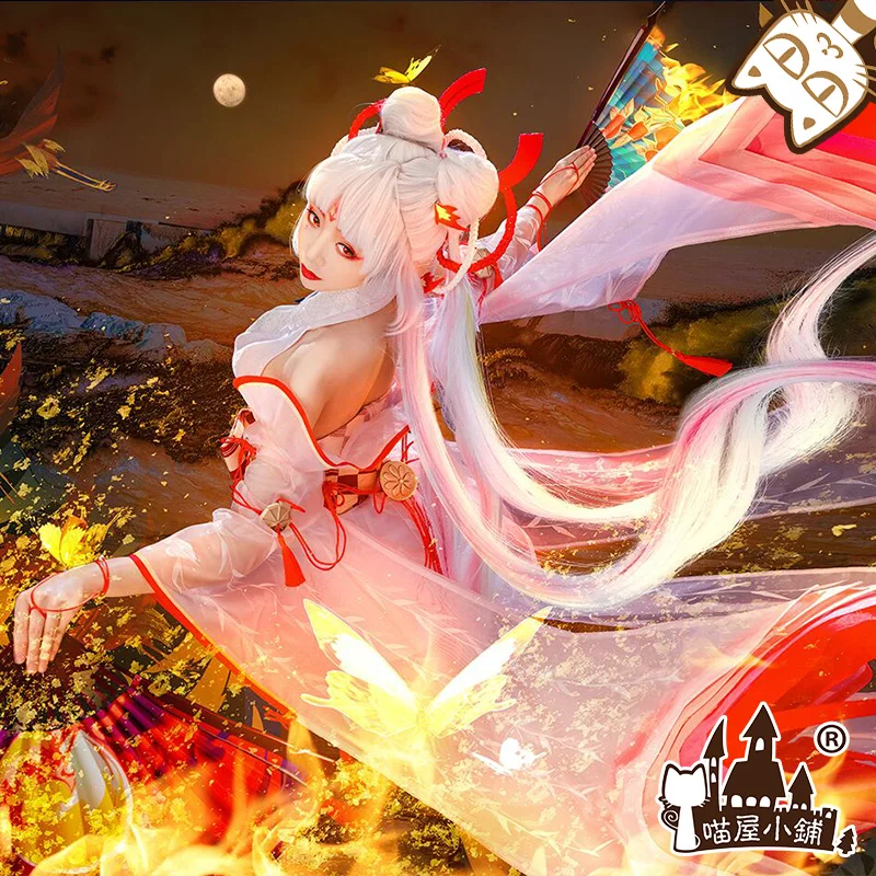 Game Onmyoji SSR Shiranui No Awakening Kimono Uniforms Cosplay Costume Free Shipping F | Тематическая одежда и униформа