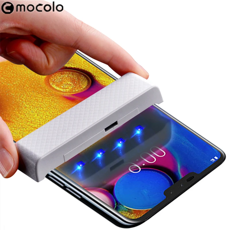 

for Huawei Mate 30 Pro Screen Protector Mocolo P40 Pro Liquid Glued Curved UV Tempered Glass for Huawei P30 Pro Screen Protector