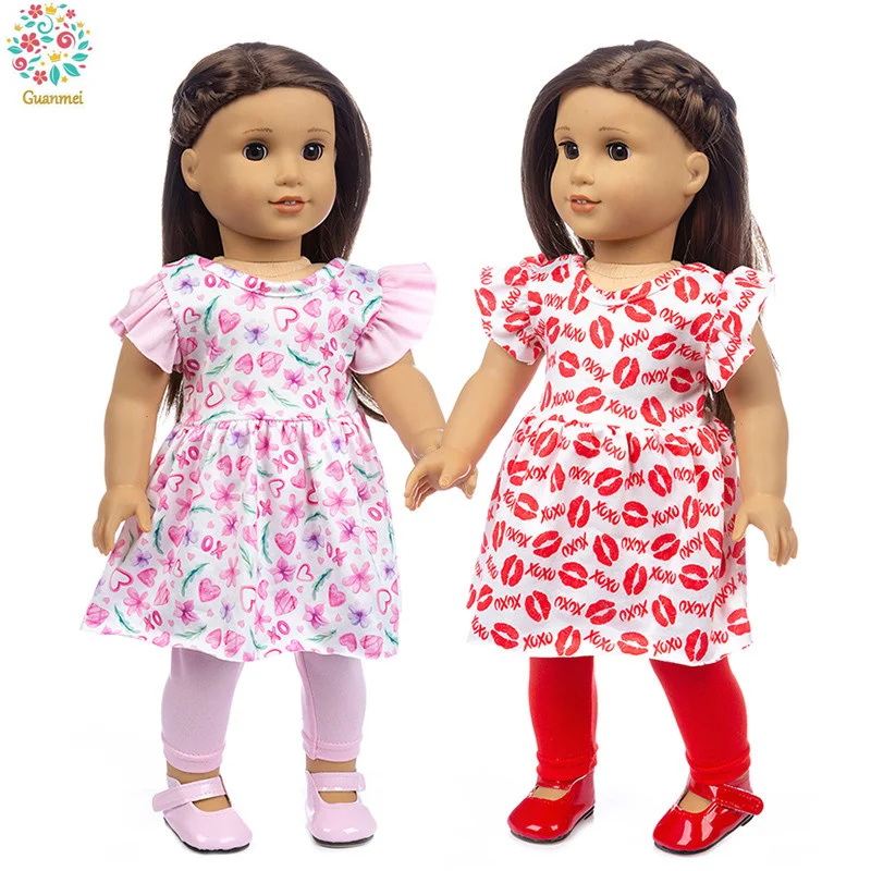 

Doll Clothes Two Piece Floral Skirt Fit 18 inch Doll Clothes Accessories Clothes For Baby Birthday Gift