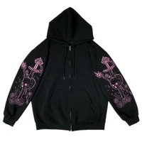 womens jacket zipped jacket streetwear fashion jacket gothic clothes zip up hoodie harajuku y2k zip hoodie jackets for women