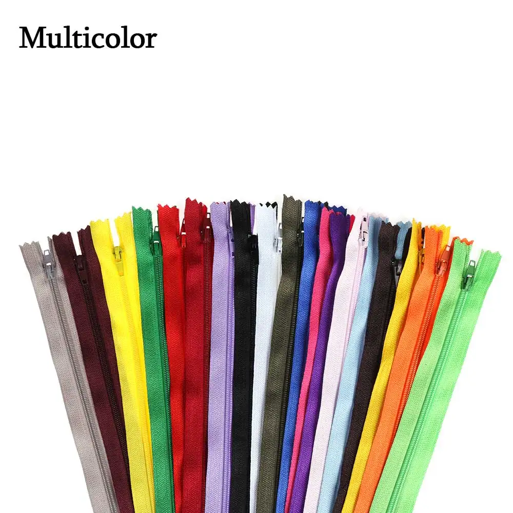 multicolor 10 шт./лот 20 см длина Красочные Нейлоновые катушки молнии портной для Брюки Одежда швейные изделия ручной работы DIY аксессуары - Цвет: multicolor