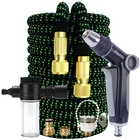 Шланг для полива газона, 45 м, шланг высокого давления, растягивающийся садовый шланг, капельная очистка высокого давления, разбрызгиватель 2021