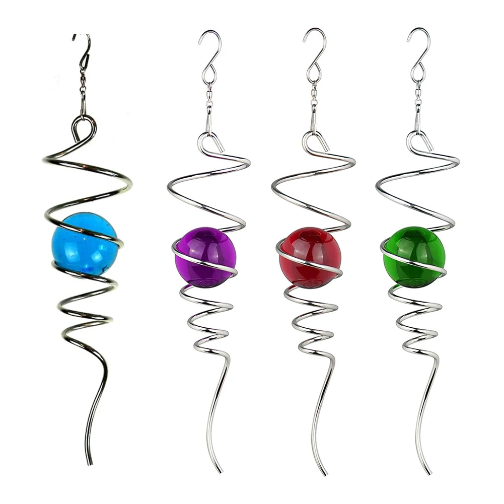 Хрустальные ветряные колокольчики стеклянный шар спиральный хвост ветряной