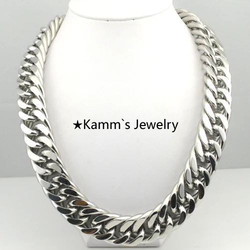 

Большой тяжелый высшее качество ожерелье AMUMIU цепи из нержавеющей стали мужские ювелирные изделия оптовые подарки KN025