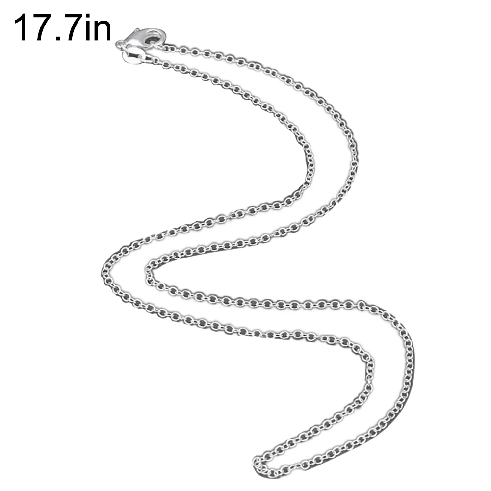 18/24inch Minimalist Silver Plated Necklace Chain DIY Jewelry Making Accessory Electroplating fashion cross chain fine new | Украшения и