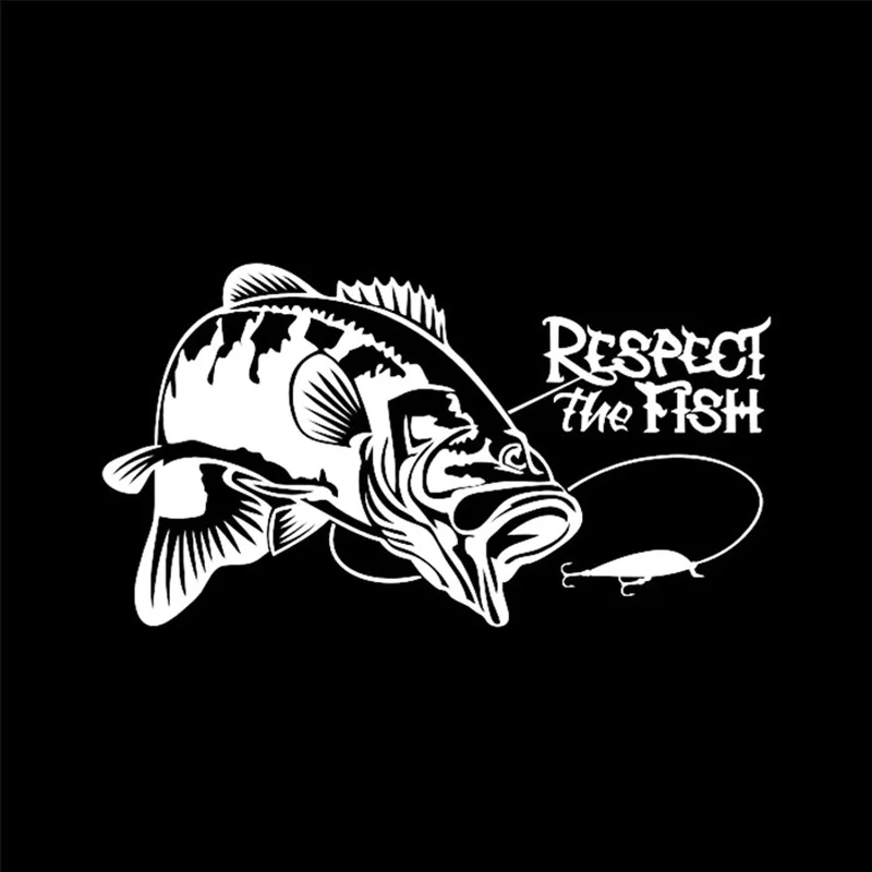 Виниловая наклейка DAWASARU Respect The Fish Fishing Boat для охоты на рыбацких лодок машину