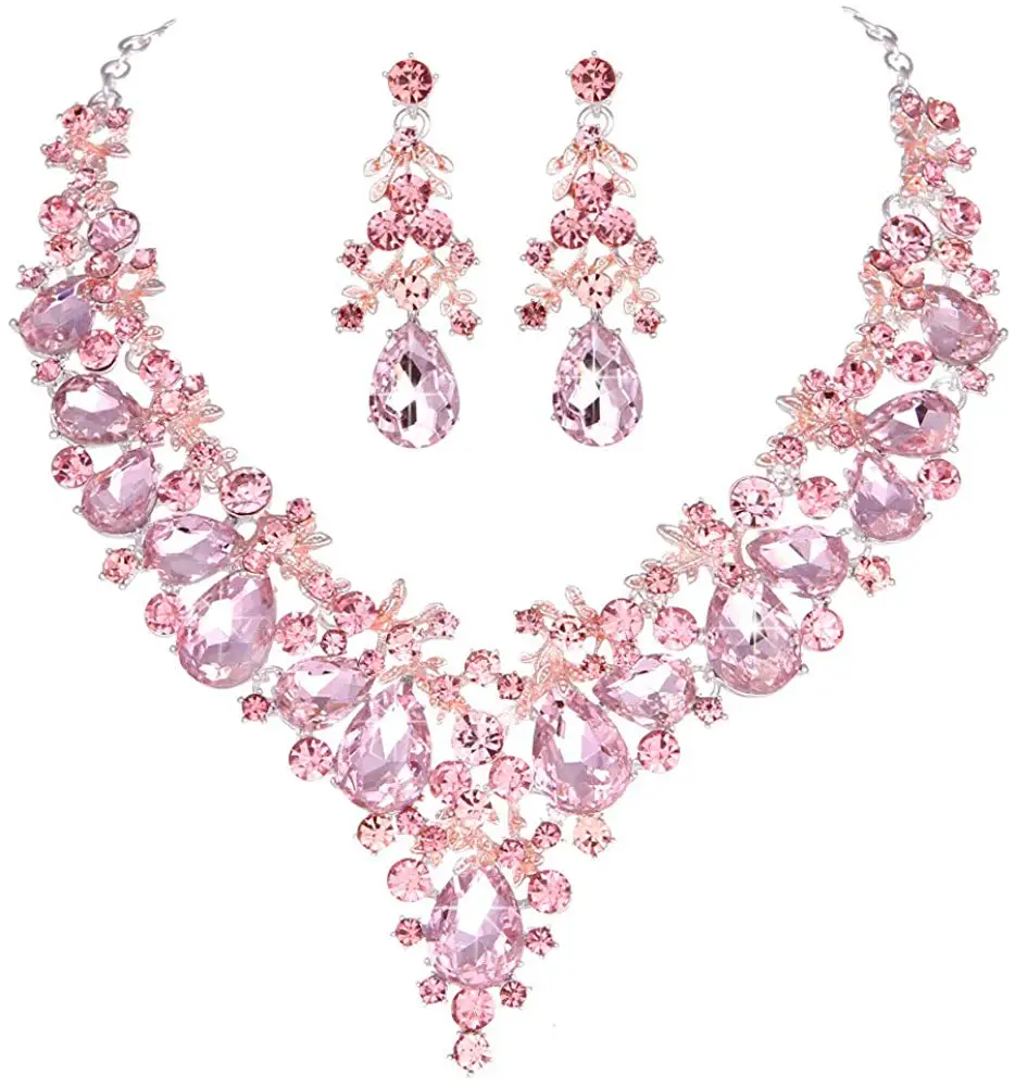 Изысканное блестящее женское ожерелье с искусственными кристаллами AB для