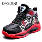 Баскетбольные кроссовки для мальчиков и девочек, дышащие, на толстой подошве, Нескользящие, Спортивная Уличная обувь для детей