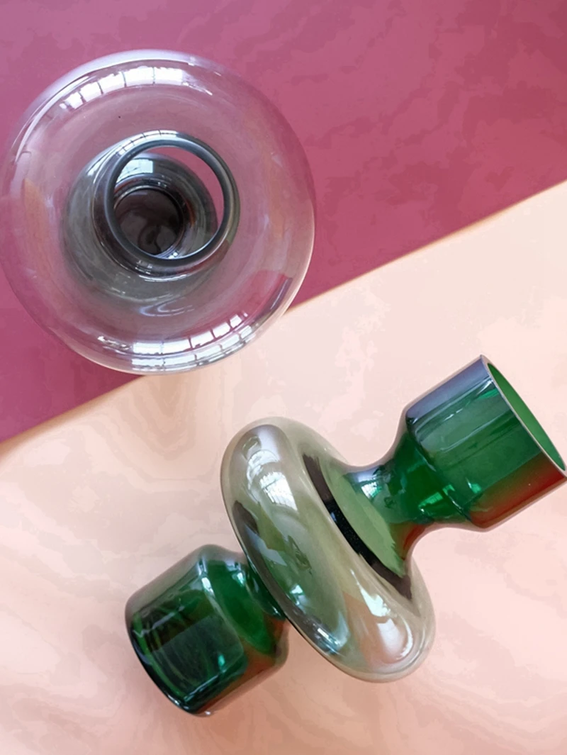 

Vases Creative Large Glass Bottle Transparent Home Decor Hydroponic Terrarium Tulip Rose Vase Living Room Flower Decoration