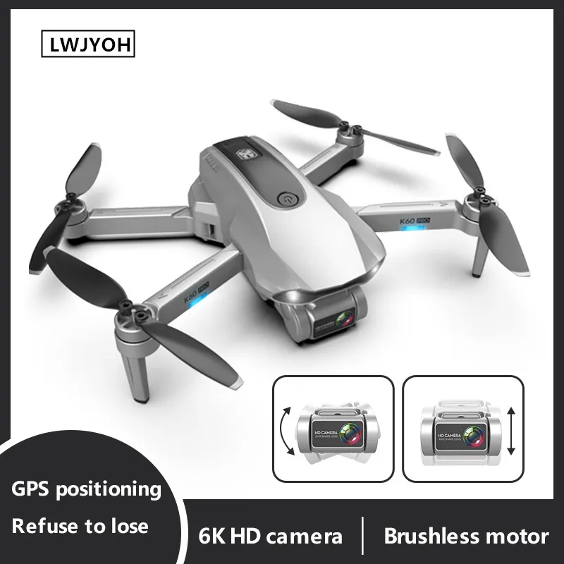 

LWJYOH K60 Pro Drone 6k Profesional Dron with HD Camera 2-Axis Gimbal Brushless 5G Wif GPS Optical Flow RC Quadcopter 1.2km